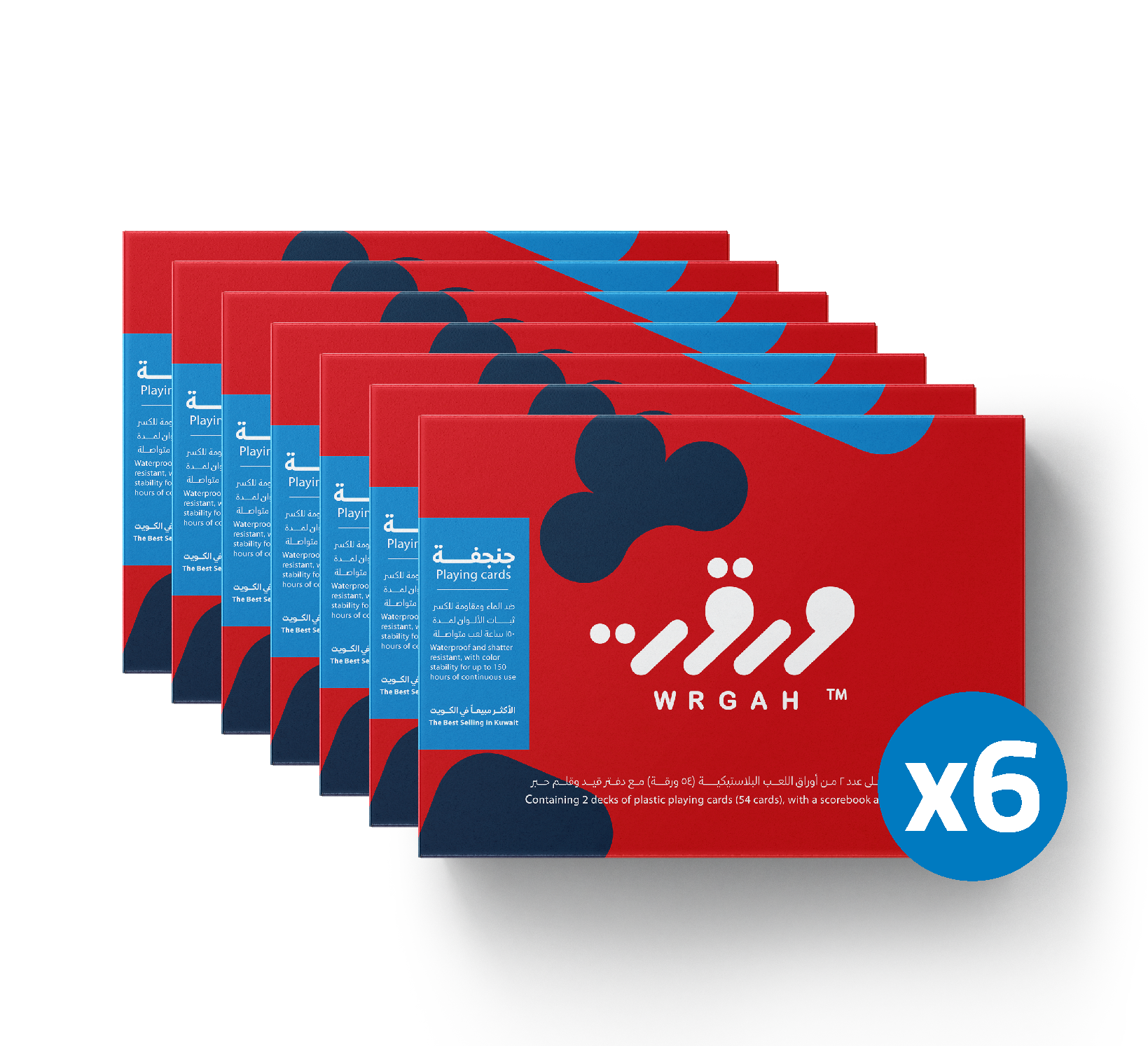 playing cards with a notebook and a pen - 6 boxes